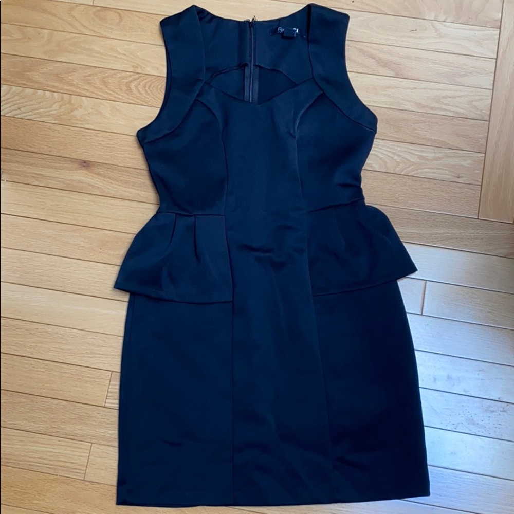 Black peplum dress